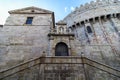 View of Avila Cathedral from Walls of Medieval city of Avila, Castile and LeÃÂ³n, Spain. This city was declared a UNESCO World Royalty Free Stock Photo