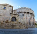 View of Avila Cathedral from Walls of Medieval city of Avila, Castile and LeÃÂ³n, Spain. This city was declared a UNESCO World Royalty Free Stock Photo