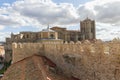 View of Avila Cathedral from Walls of Medieval city of Avila, Castile and LeÃÂ³n, Spain. This city was declared a UNESCO World Royalty Free Stock Photo