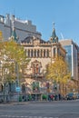 View from Avinguda Diagonal to the building of the Circulo Ecuestre in Barcelona Royalty Free Stock Photo