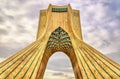 View of the Azadi Tower in Tehran Royalty Free Stock Photo