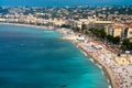 View on Azure coast in Nice Royalty Free Stock Photo