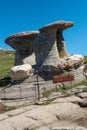 View of The Babele, rock formations in Carpathian Mountains, Bucegi Natural Park, Romania Royalty Free Stock Photo