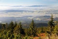 View from Babia gora or Babi Hora to Slovakia