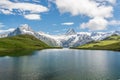 View from Bachalpsee on Swiss Alps Royalty Free Stock Photo