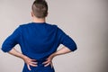 Man having back loins pain ache