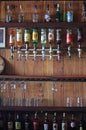 VIEW OF THE BACK WALL OF A WELL STOCKED BAR