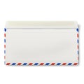 View of backside of opened DL air mail envelope inside Royalty Free Stock Photo
