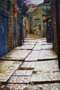 View of the backstreet alley in Tzfat Israel