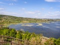 View from Bages across the lake in Aude, Languedoc-Roussillon Royalty Free Stock Photo