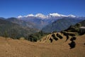 View from Baglungpani, Mt Manaslu Royalty Free Stock Photo