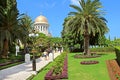 View of Bahai gardens and the Shrine of the Bab on mount Carmel in Haifa, Israel Royalty Free Stock Photo