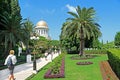 View of Bahai gardens and the Shrine of the Bab on mount Carmel in Haifa, Israel Royalty Free Stock Photo