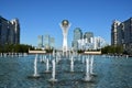 A view of the BAITEREK tower in Astana