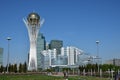 A view of the BAITEREK tower in Astana