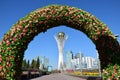 A view of the BAITEREK tower in Astana