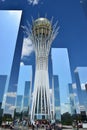 A view of the BAITEREK tower in Astana