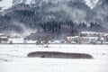 View of Bakuriani, winter resort in Georgia