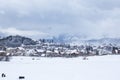 View of Bakuriani, winter resort in Georgia