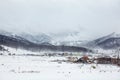 View of Bakuriani, winter resort in Georgia