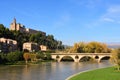 View of Balaguer with the river Segre, LLeida province, Spain Royalty Free Stock Photo