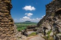 View of Balaton uplands from ruins of Szigliget medieval castle Royalty Free Stock Photo