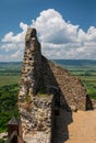 View of Balaton uplands from ruins of Szigliget medieval castle Royalty Free Stock Photo