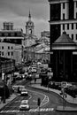 View of Balchug street from Moskvoretsky bridge.