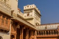 A view of balconies and towers in the Junagarh Fort in Bikaner, Rajasthan, India Royalty Free Stock Photo