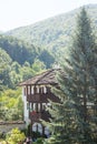 View from the balcony of the courtyard in the Troyan Monastery Bulgaria Royalty Free Stock Photo