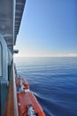 View from the balcony of the cruise ship Royalty Free Stock Photo