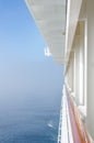 View from the balcony of a cruise ship of the sea Royalty Free Stock Photo