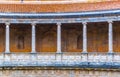 view of a balcony at the Palace of Charles V (Palacio de Carlos V) in Alhambra in Granada, Spain....IMAGE Royalty Free Stock Photo