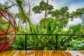 View from the balcony of Sangregado Lodge Hotel room on volcano Arenal and beautiful nature of Costa Rica, La Fortuna Royalty Free Stock Photo