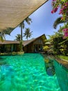 View of a balinese Villa in Gili Trawangan, Lombok, Indonesia Royalty Free Stock Photo