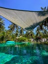 View of a balinese Villa in Gili Trawangan, Lombok, Indonesia Royalty Free Stock Photo