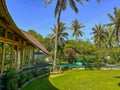 View of a balinese Villa in Gili Trawangan, Lombok, Indonesia Royalty Free Stock Photo