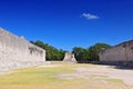 View of ball game court juego de pelota at Chichen Itza Yucatan, Mexico Royalty Free Stock Photo