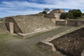 View of the ballgame court at the Monte AlbÃÂ¡n pyramid complex in Oaxaca