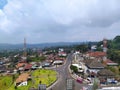 View of Bandungan Park from a height of 25 meters Royalty Free Stock Photo