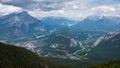 View of Banff Townsite from atop Sulphur Mountain Royalty Free Stock Photo