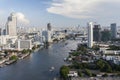 View of Bangkok and the River Chao Phraya Royalty Free Stock Photo