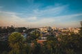 The view of Bangkok, from the top of Wat Saket, in Bangkok Royalty Free Stock Photo