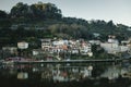 View of the banks of the Douro River, in the valley. Portugal. Royalty Free Stock Photo