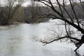 View from the banks of the Oglio river Royalty Free Stock Photo