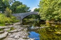 A view from the banks of the River Ribble at the top of the falls at Stainforth Force, Yorkshire Royalty Free Stock Photo