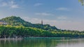 Baoshi Hill and Baochu Pagoda by West Lake in Hangzhou, China