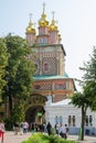 View of the Baptist and the holy temple gate at Holy Trinity St. Sergius Lavra