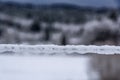Barbed wire covered by thick snow Royalty Free Stock Photo