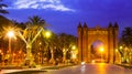 View of Barcelona. Arc del Triomf in night Royalty Free Stock Photo